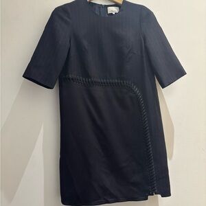 3.1 Phillip Lim Black Mini Dress with Stitch Detail